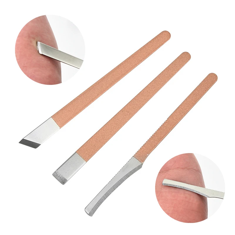 

3PC Manicure Tools Toe Nail Scraper Feet Pedicure Knife Kit Dead Skin Remover Files Skin Care Ingrown Cuticle Pedicure Tools