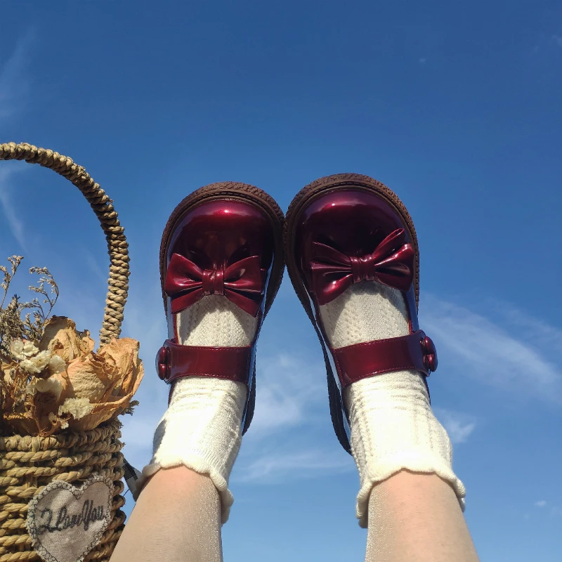 Готические туфли Мэри Джейн с круглой головкой в стиле Лолиты японская униформа