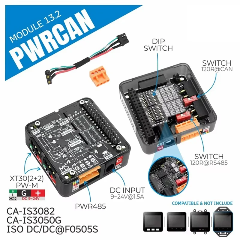 Фото Превосходный для модуля M5stack Pwrcan, официальный модуль PWRCAN 13,2, изолирующий трансивер CA-IS3082W №5