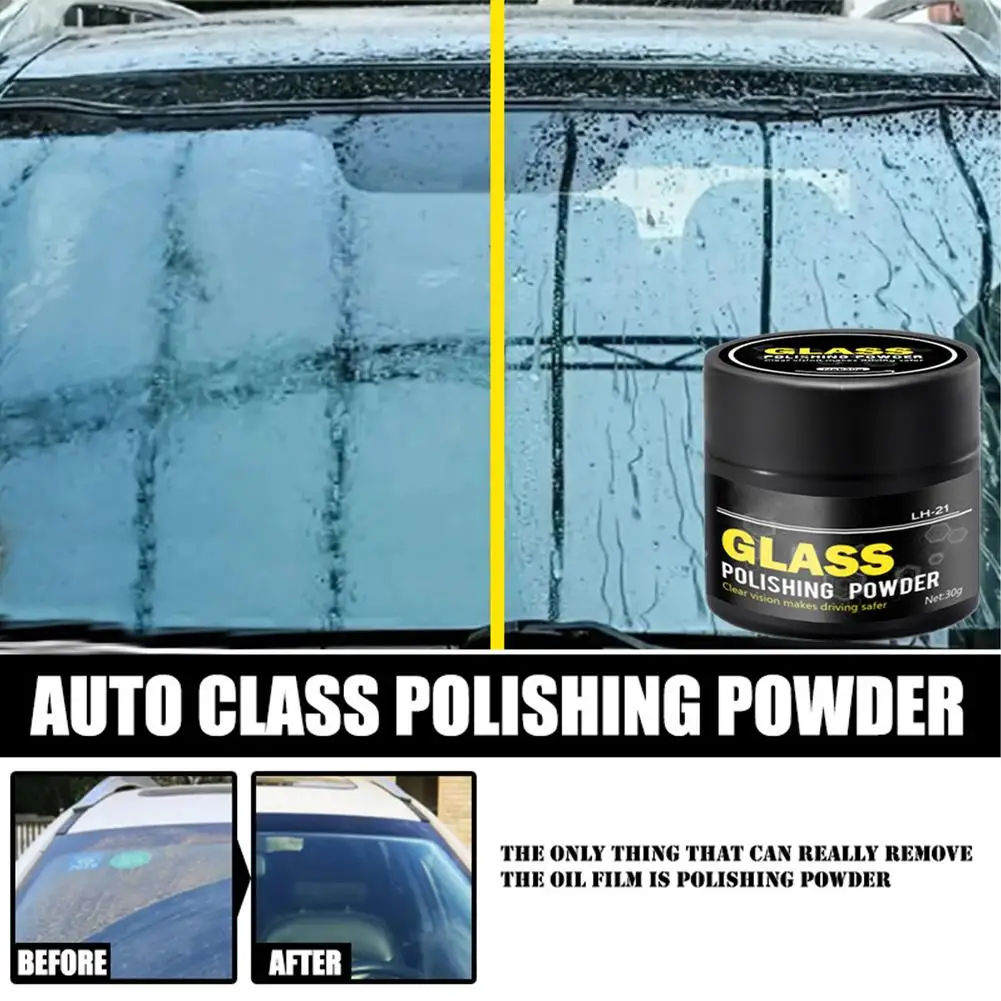 Glass Polishing Compound Powder Detergent Window Cleaner Glasses Scratch Remover Car Cleaning Safe Windshield