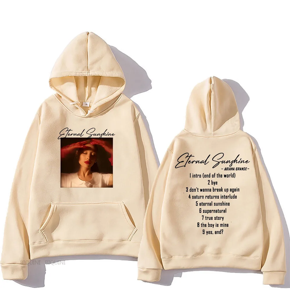 Ariana Grande Eternal Sunshine с капюшоном на осень/зиму эстетичный свитшот в стиле Харадзюку