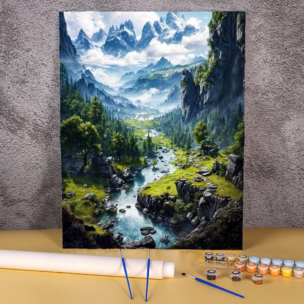 Пейзаж Набор для рисования по номерам гор Акриловая Краска на холсте картины