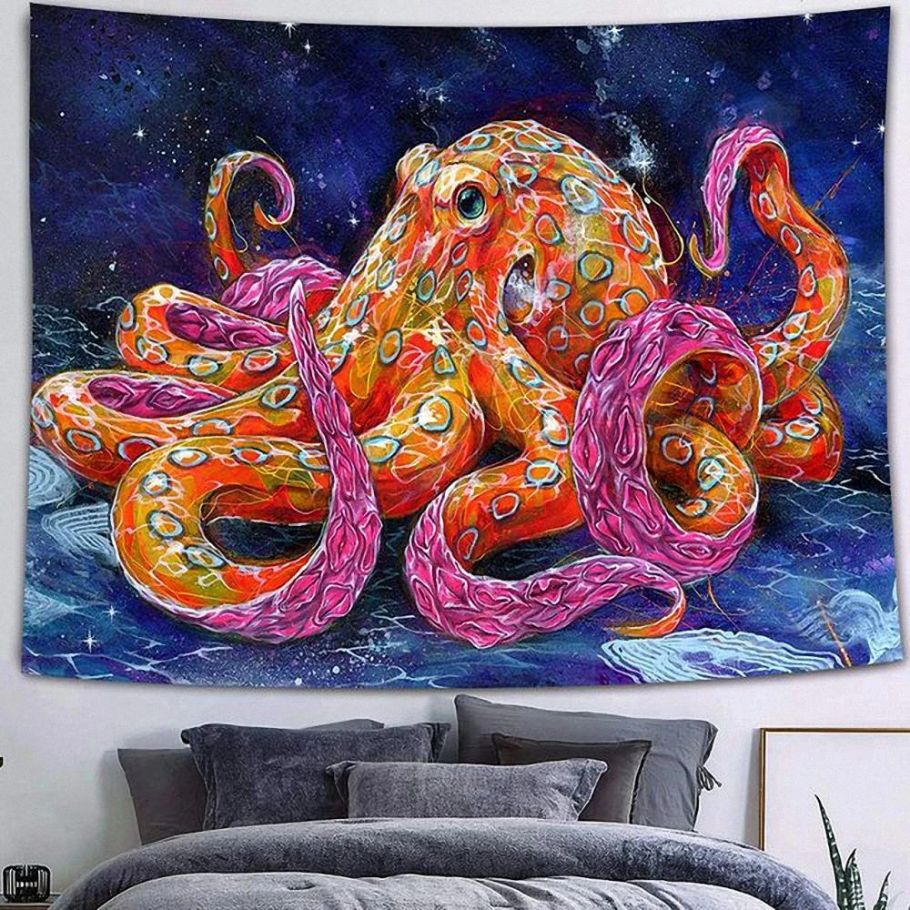 

Octopus Mandala Psychedelic Tapestry Banners Flag Wall Hanging Painting Hip Hop Rap Art Tapestries Mural Bedroom Home Dorm Decor