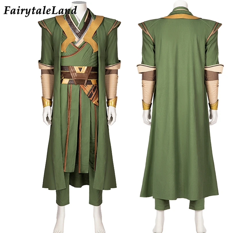 

Halloween Carnival Superhero in Multiverse of Madness Mordo Cosplay Costume karl Mordo Outfit Hero Green Suit Custom Made