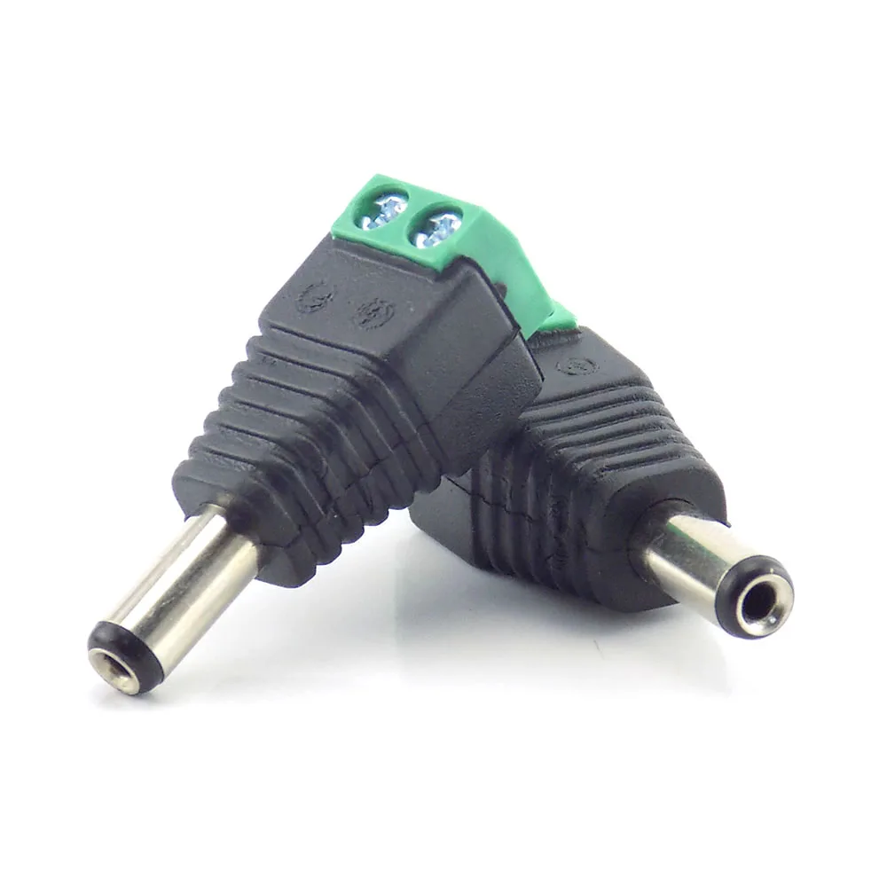 

2pcs 2.1mm DC Male Plug Connector Adapter Power Supply CCTV Accessories for CCtv Camera Security System Video Camera