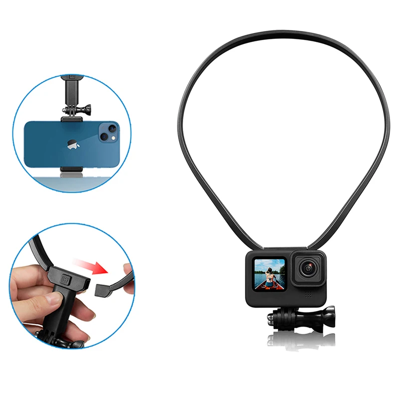 

TTL-F16A Neck Hold Smartphone Chest Mount Lanyard Strap for GoPro Hero 10 9 8 7 6 Insta360 Osmo Action SJCAM EKEN IPhone Samsung