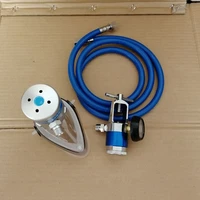 entonox demand valve with mini brass click type regulator and 1 5m hose tube with connector