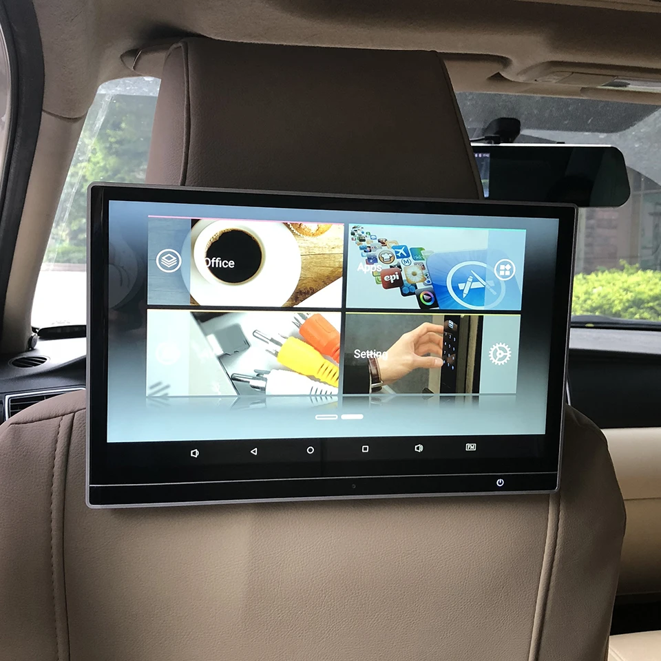 Автомобильный подголовник с монитором ЖК-дисплея Android 12 0 Wi-Fi развлекательная
