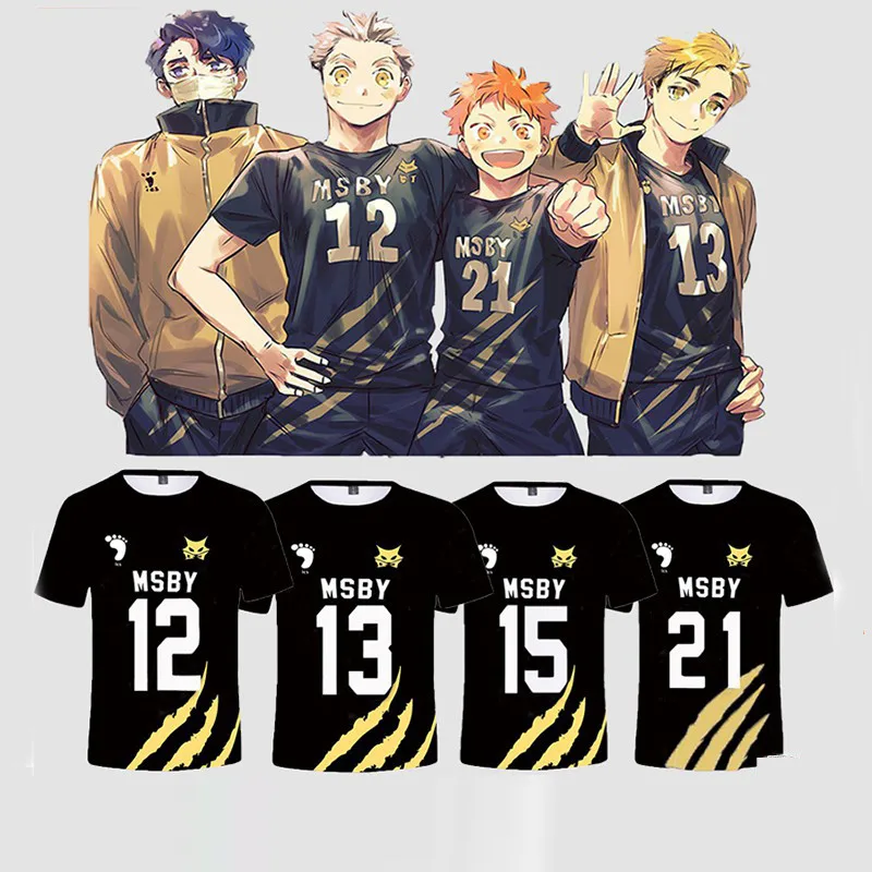 

Anime Haikyuu 3D T Shirt Women Men Fukurodani Academy Akaashi Keiji Bokuto Koutarou Short Sleeve Funny Tshirt Cosplay Costume