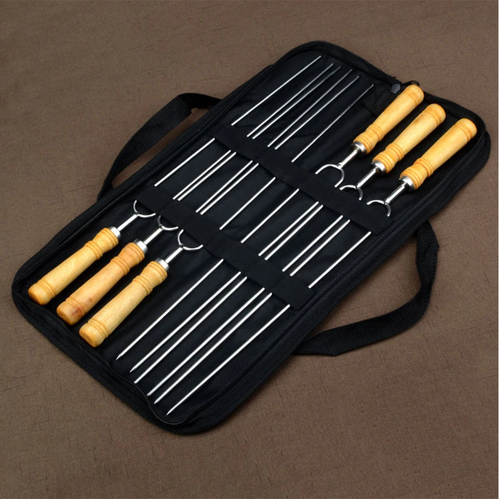 

6/12 шт., портативные Шпажки для хот-догов, из нержавеющей стали