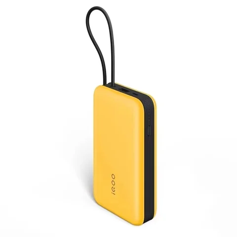 iQOO 45 Вт Power Bank Flash Charge 20000 мАч Встроенный кабель высокой емкости Двусторонняя быстрая зарядка Портативный Power Bank Оригинальный заказ