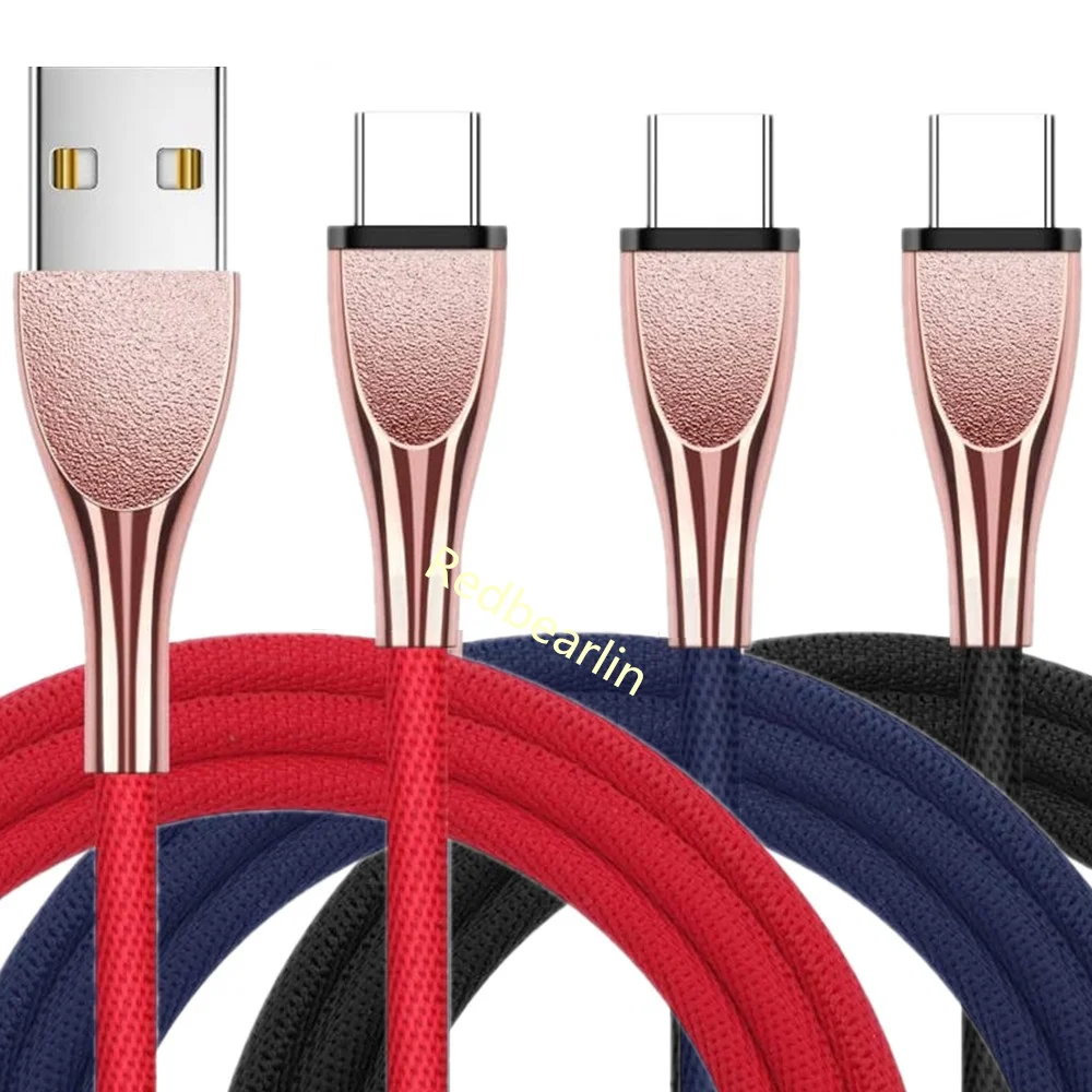 

100 шт./лот кабель Micro USB типа c из сплава 1 м, 2 м, 3 м, фотокабели для Samsung S10, S20, Note 10, htc, lg, xiaomi, Redmi, huawei
