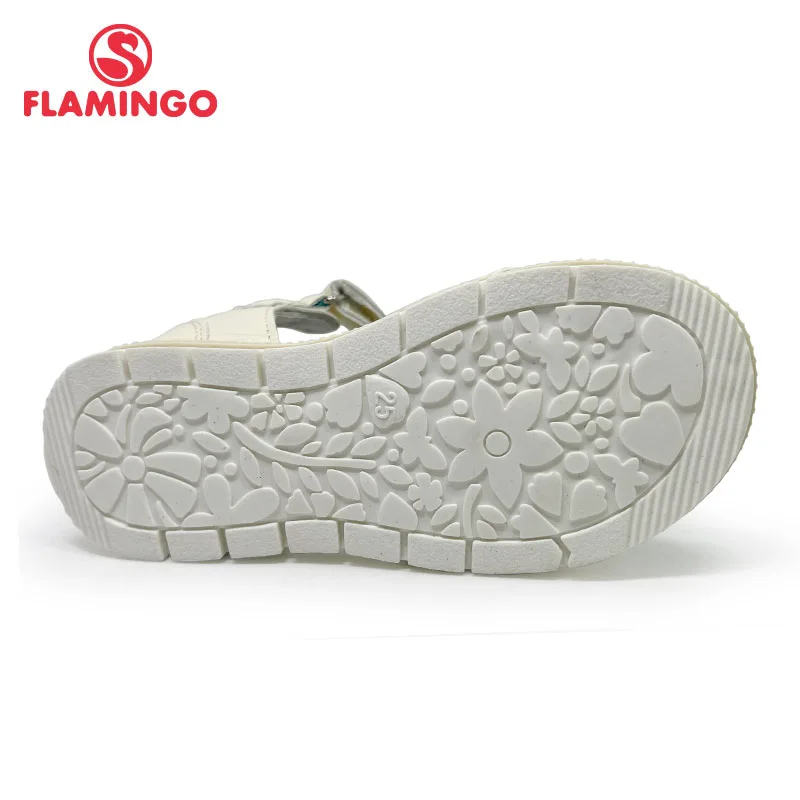 FLAMINGO 2022 Kids Sandals Double Hook&Loop Summer Sandals Cute Flower Print Arch Support Girls Toddler Sandals Children's Shoes