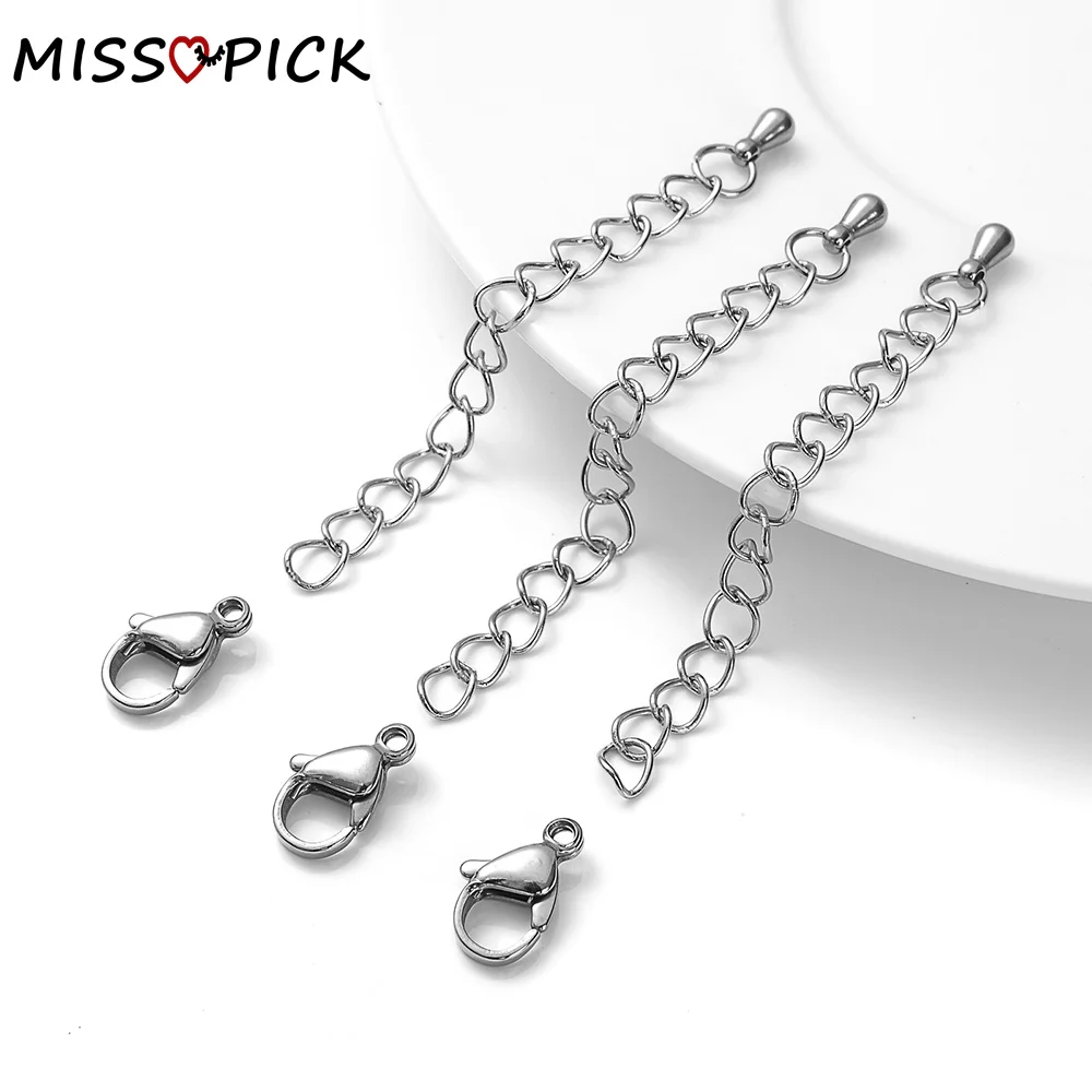 Застежки-карабины из нержавеющей стали для изготовления ювелирных изделий