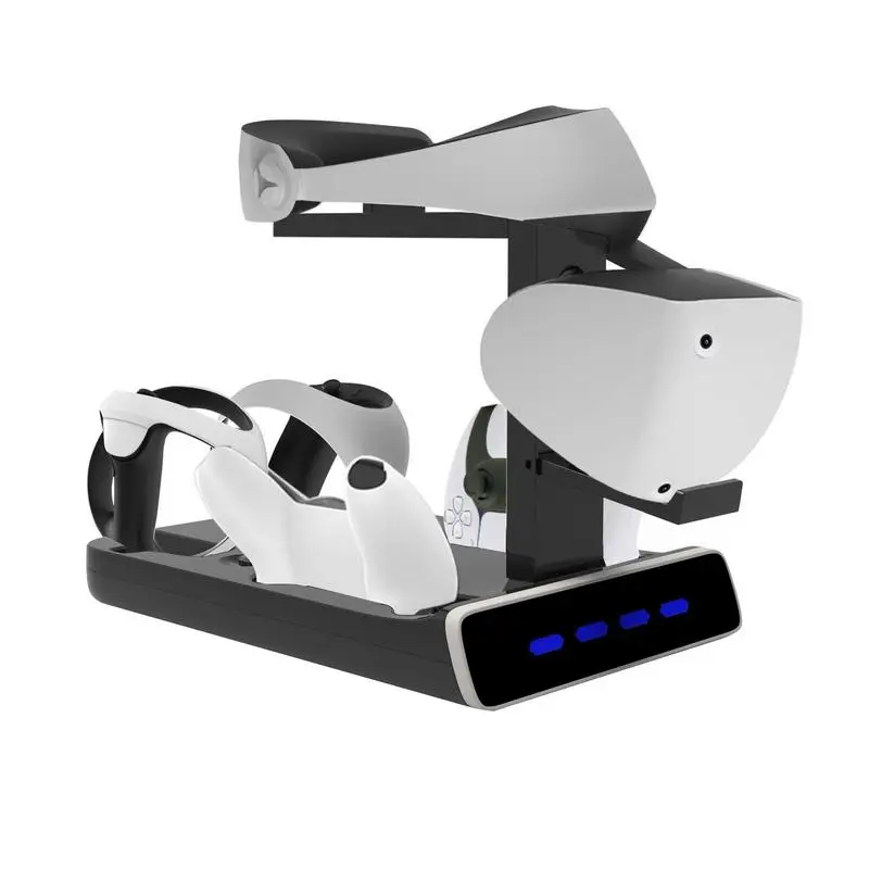 

ForPS VR2 Charging Display Stand With LED Light Controller Charger Compatible For Playstation 5 Gamepad Handle VR Headset