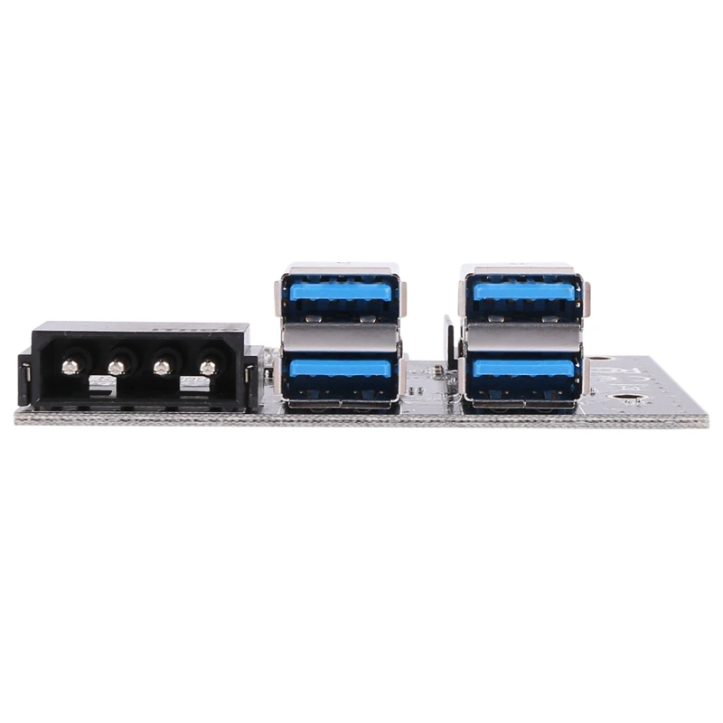 2X PCI-E 1 до 4 переходная карта 1X 16X порта двухслойная USB3.0 Расширенная для майнинга BTC