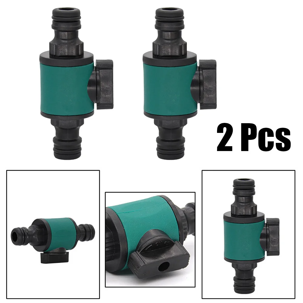 

2pcs Hose Quick Connector With Shut Off Valve Garden Quick Coupler Fitting Used In Irrigation Horticulture Gardening Balcony