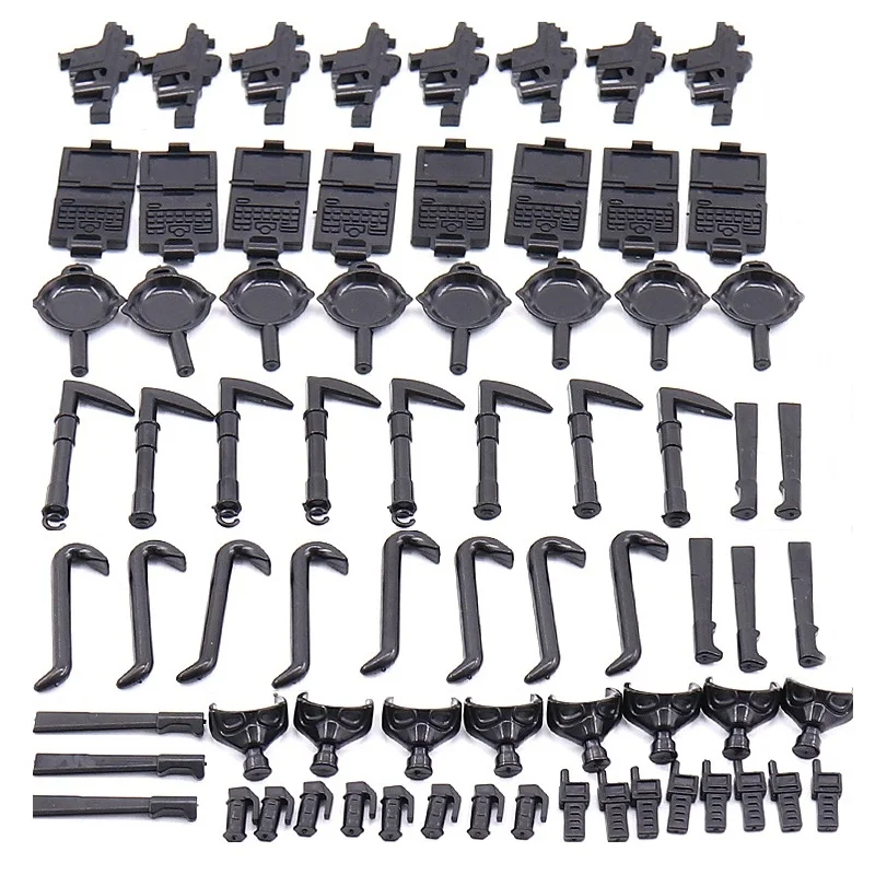 

Набор военных фигурок MOC, конструктор Playmobil 64 шт./компл., мини-игрушки для детей, сборные армейские спецназ, пистолеты, подарки с блокировкой