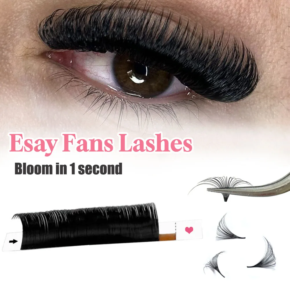 JYJLASHES легко вьющиеся быстрые веерные цветущие наращивание ресниц матовые
