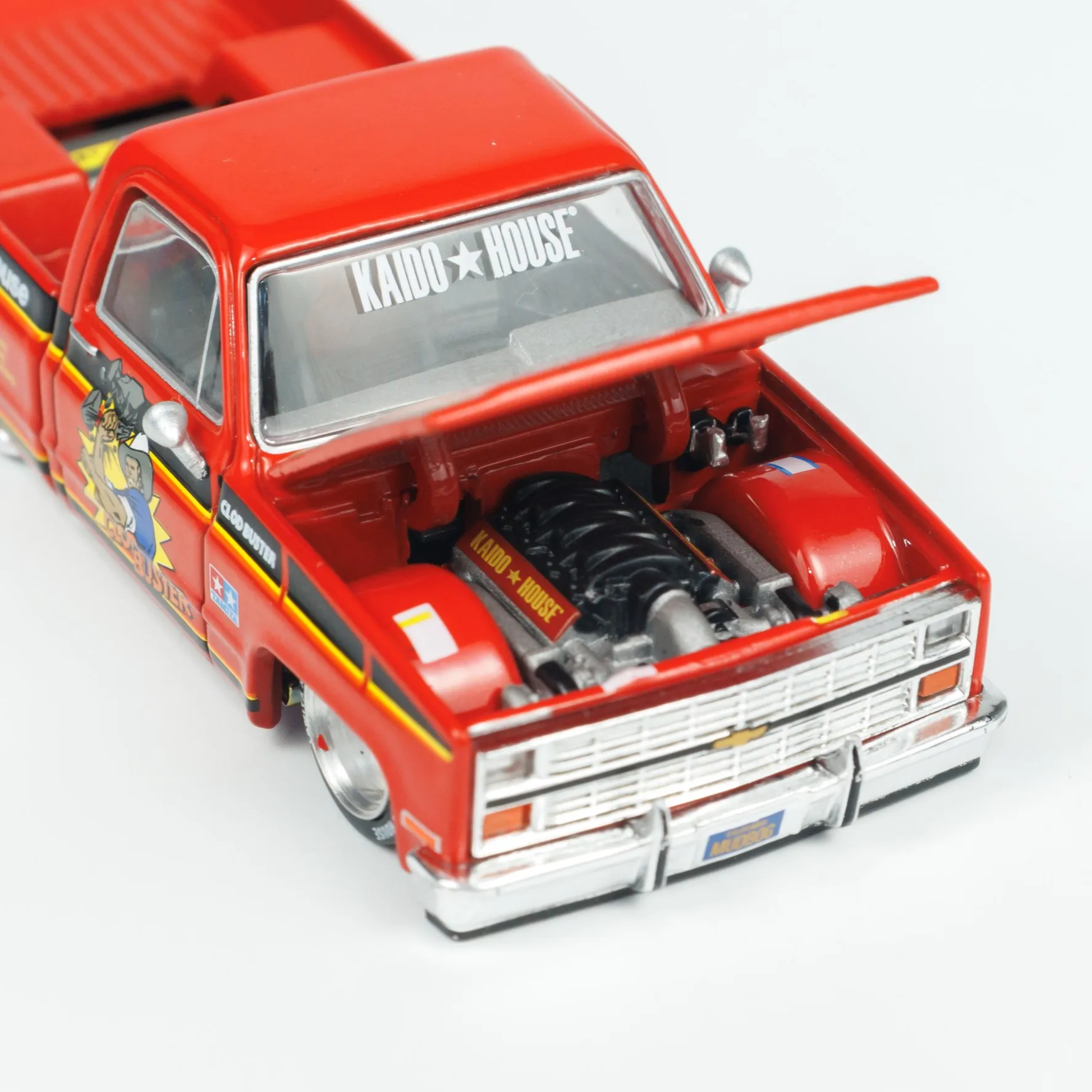 TSM KAIDO HOUSE MINIGT 1/64 KHMG130 silverado Orang Chase Vanish Модель автомобиля из литого под давлением