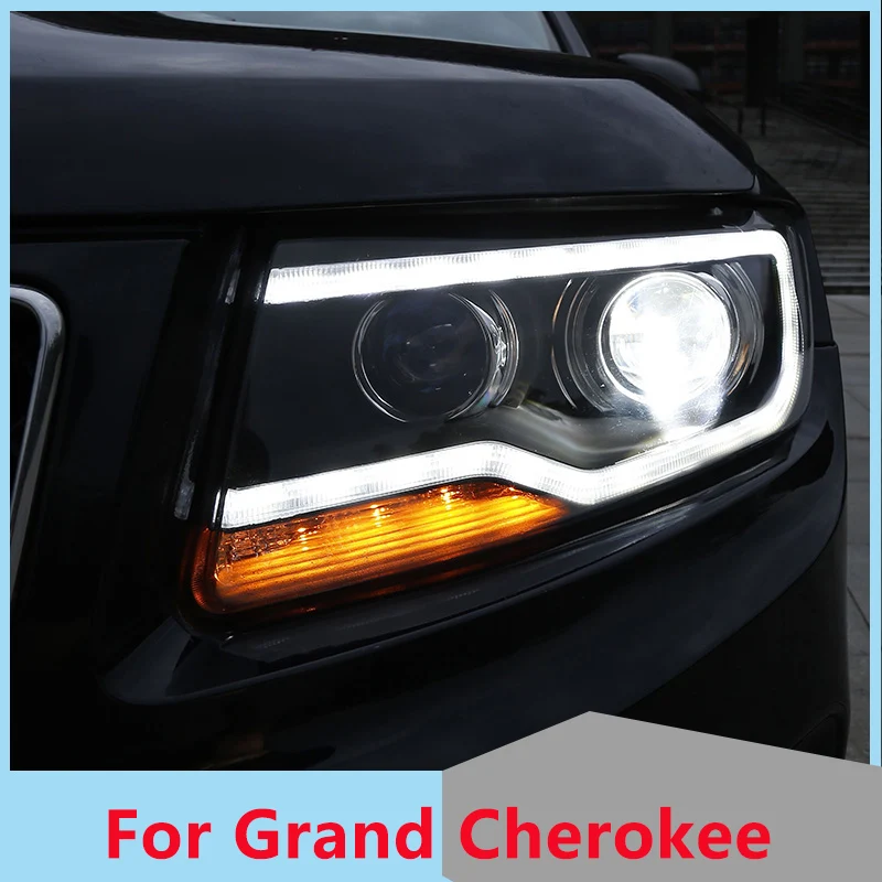 

automotive headlight, xenon hid light, headlight, led, drl, jeep grand cherokee 2004-2010