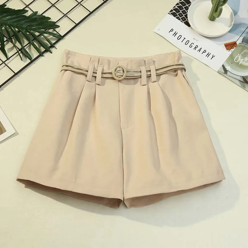 

Женские модные шорты 2021 тонкие универсальные повседневные с высокой талией