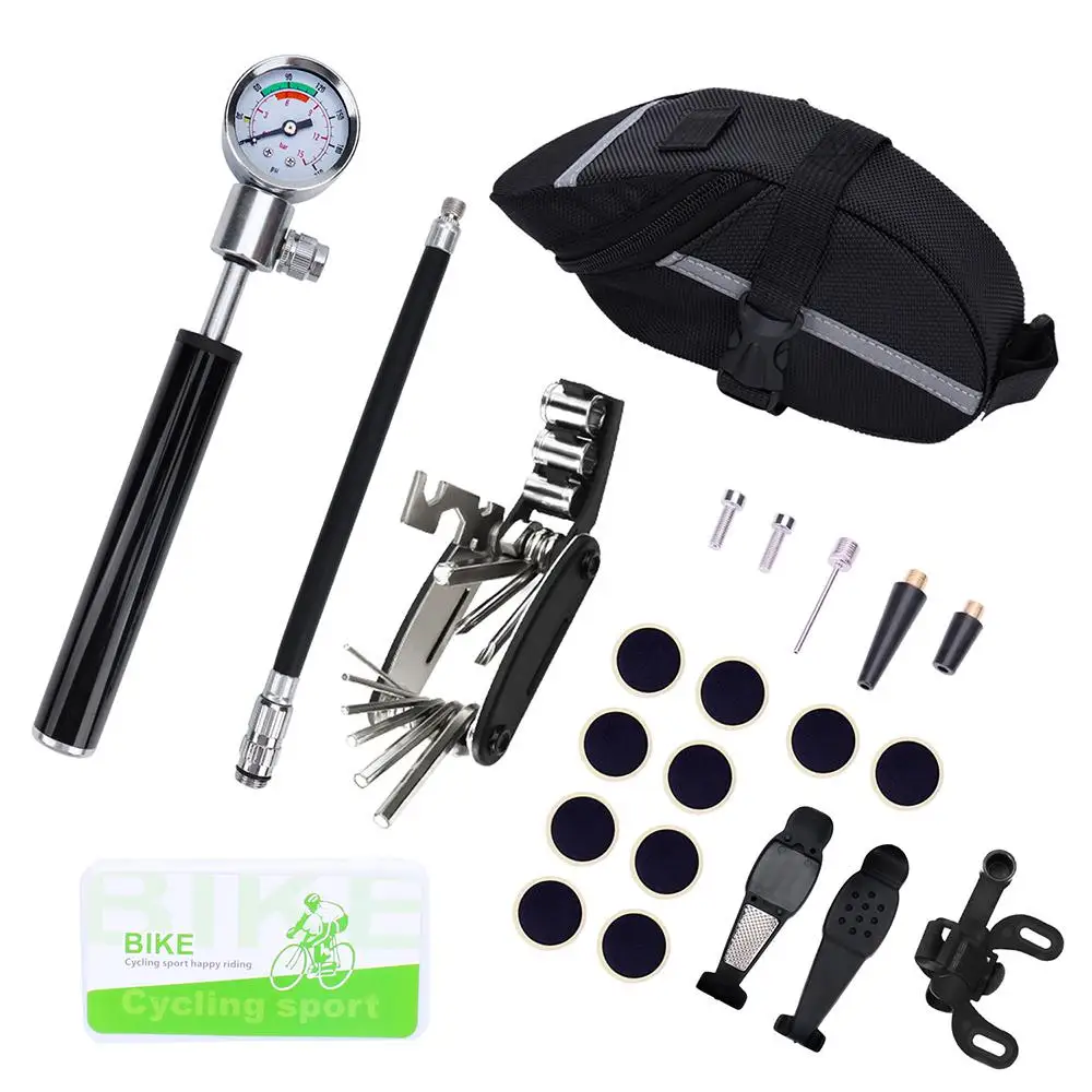 

Bicycle Tool Bag Multifunctional Kit Set Folding Tire Repair Kits Patch Rubber Portable Fetal Best Quality Cycling Free Shipping