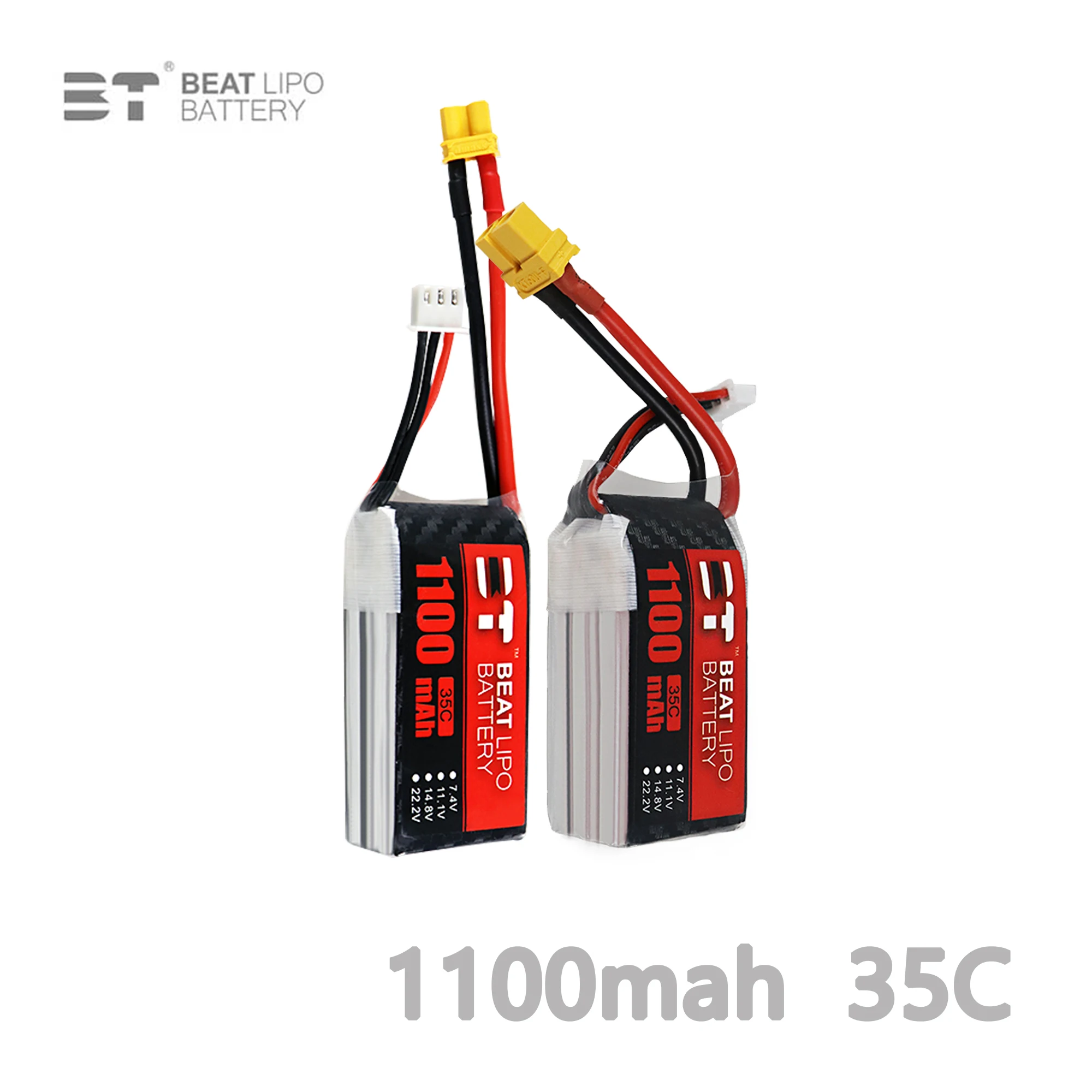 

BT Lipo Battery 1100mAh 35C 2S 3S 7.4V 11.1V RC Airplane Remote Control Car Helicopter