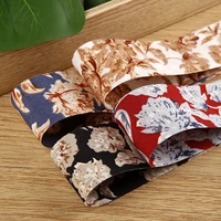 floral fabric adult ribbon cotton handmade bow material flower wrapping gift pack rustic wedding decoration luxury 40mm 50yards
