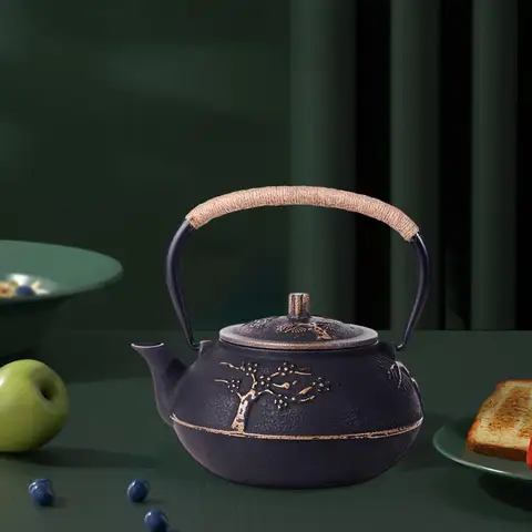 Чугунный чайник, теплосберегающий заварочный чайник из нержавеющей стали для индукции кухни