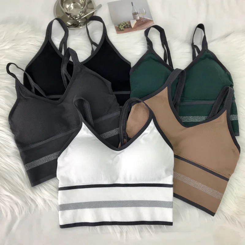 

Breathable Sports Bra Anti-sweat Fitness Top Seamless Yoga Bra Shockproof Crop Top Women Push up Sport Bra Gym Workout Top