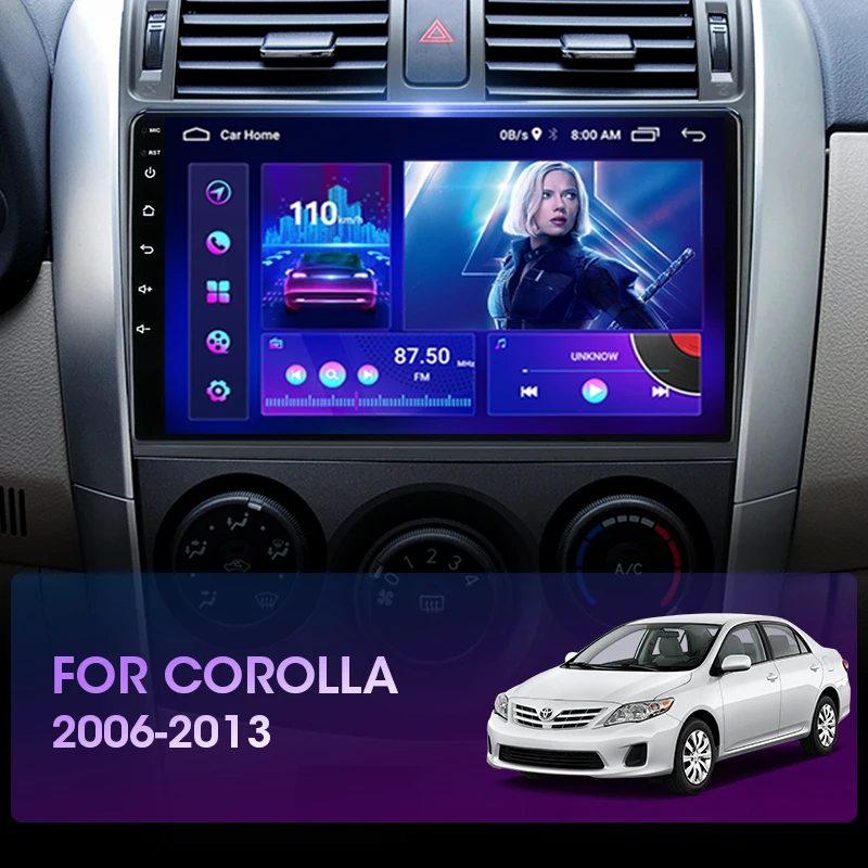 $73.50 Android 11 2Din Car Radio Navigation GPS Multimedia video Player For Toyota Corolla E140 E150 2006 2007-2013 2 din stereo DVD FM