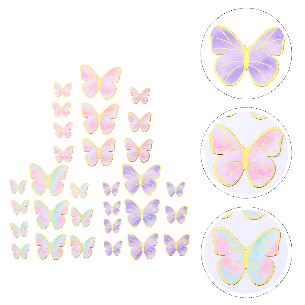 

60pcs Design Cake Inserted Decors Party Cupcake Toppers Ornaments