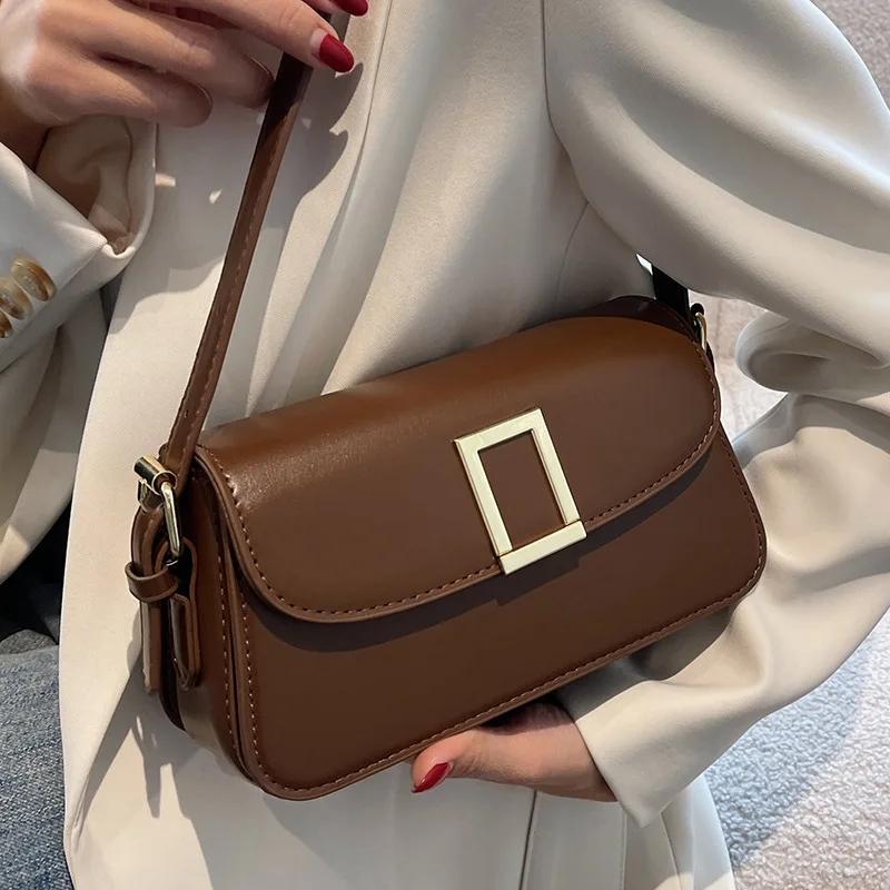 

Осенне-зимняя модная популярная маленькая сумка для женщин, мессенджер в стиле ретро с текстурой, роскошная маленькая квадратная сумочка н...