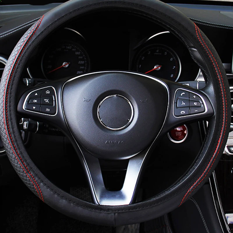 Кожаный чехол на руль автомобиля для BMW 1 2 3 4 5 6 7 серии X1 X3 X4 X5 X6 325 328 F30 F35 F10 F18 GT