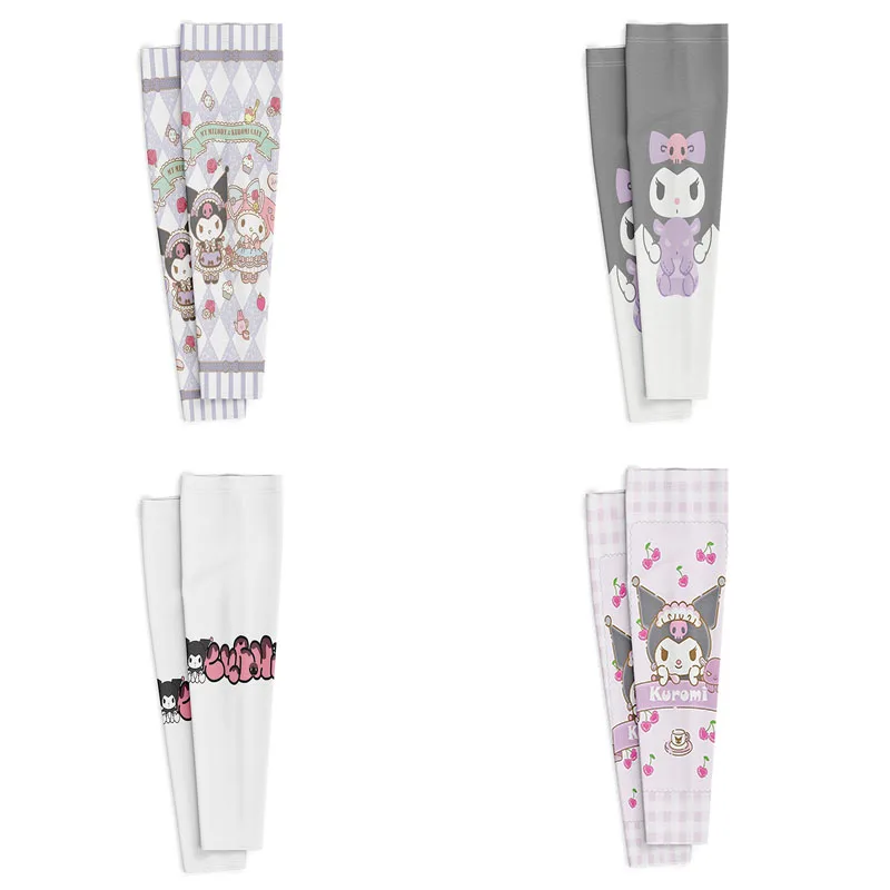

Cartoon Cute Kawaii Sanrioed My Melody Kuromi New Pattern Summer Thin Comfortable Outdoor Trendy Sunscreen Sleeve