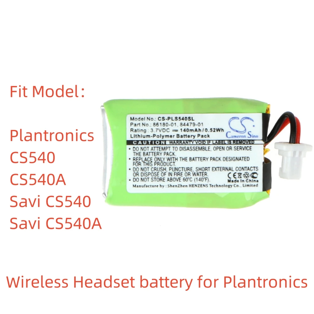 Литий-полимерный аккумулятор для беспроводной гарнитуры CS Plantronics 3 7 в 140 мАч CS540