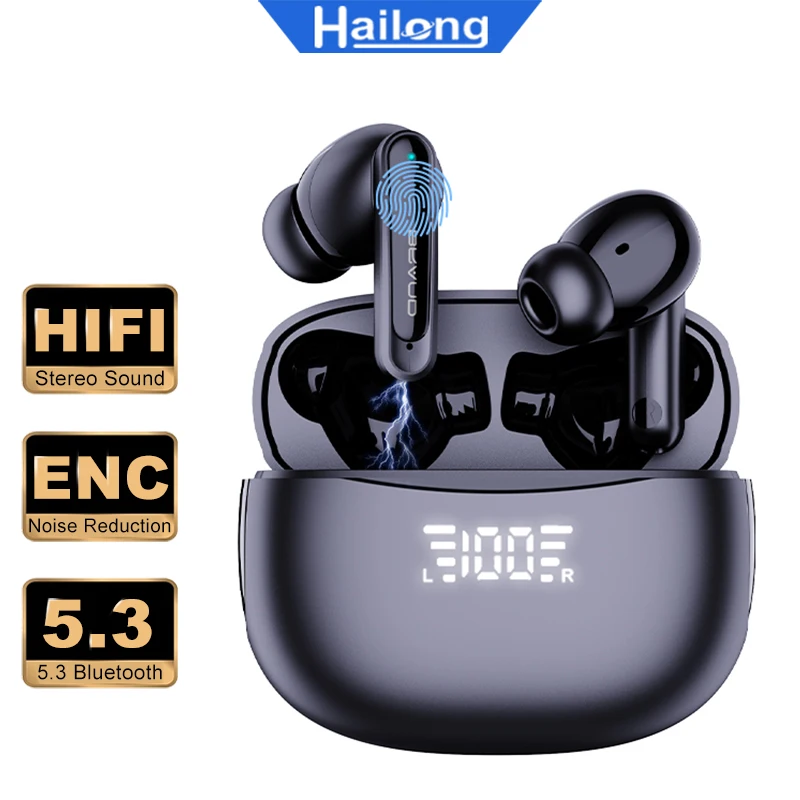 TWS Спортивные беспроводные Bluetooth-наушники ENC с шумоподавлением Беспроводные