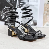 designer thick elegant medium heel women%e2%80%99s shoes 2022 trend luxury summer woman sandals pump ladies free shipping ankle strap