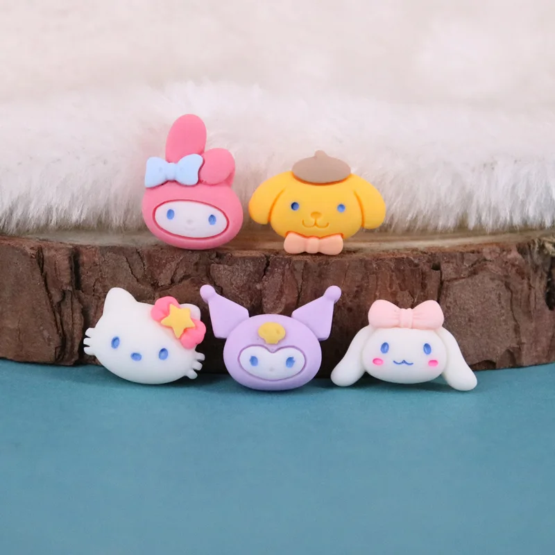 

Kawaii Cartoon Resin Diy Arts Decoration Earring Crafts Sanrio Kuromi My Melody Phone Shell Patch Hair Resin Accessories