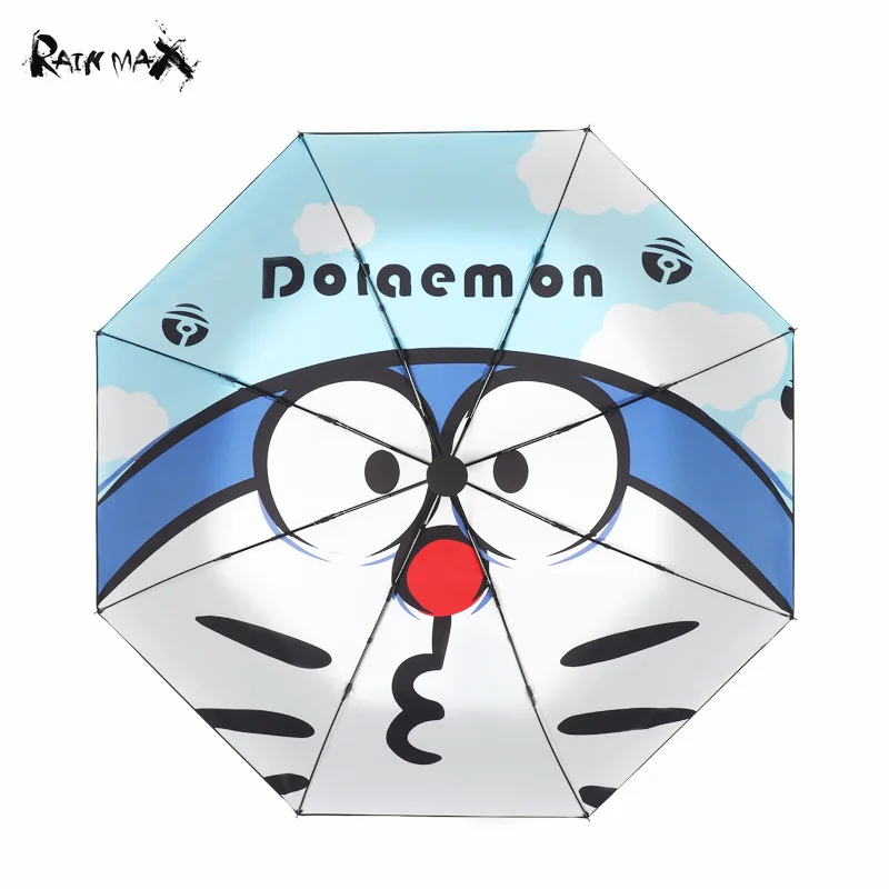 

Doraemon animation full-automatic sunny and rainy dual-purpose umbrella three fold sunscreen anti ultraviolet sunshade umbrella