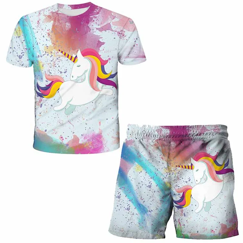 

Детский комплект из 2 предметов, футболка с коротким рукавом и штаны