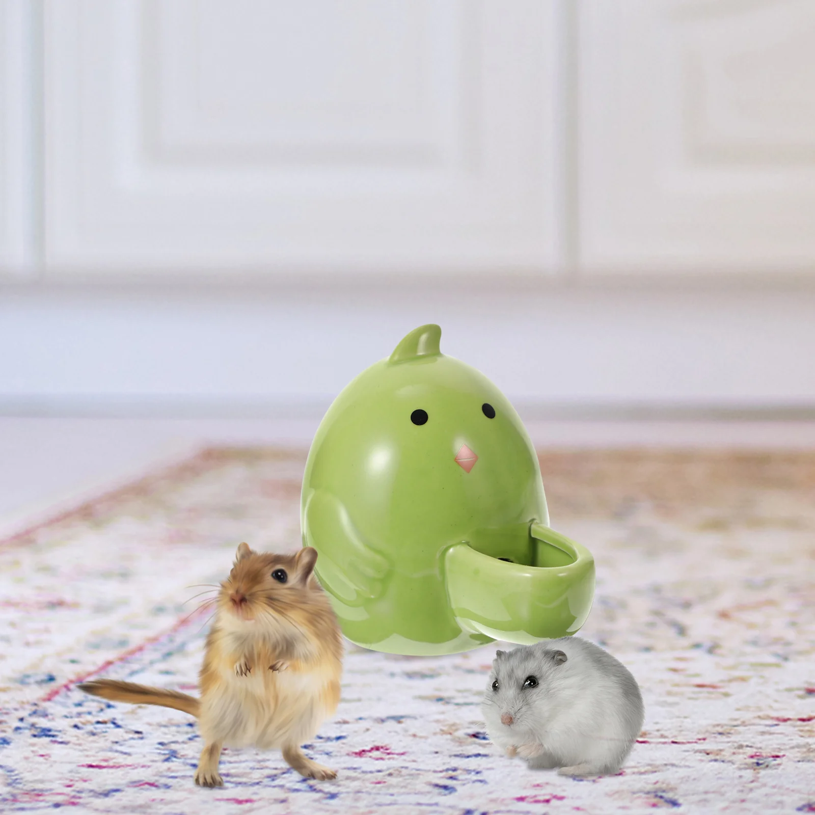 

Feeder Cartoon Bowl Ceramic Feeding Bowl Hamster Feeder Automatic Feeder for Pet Home Hamster Cage