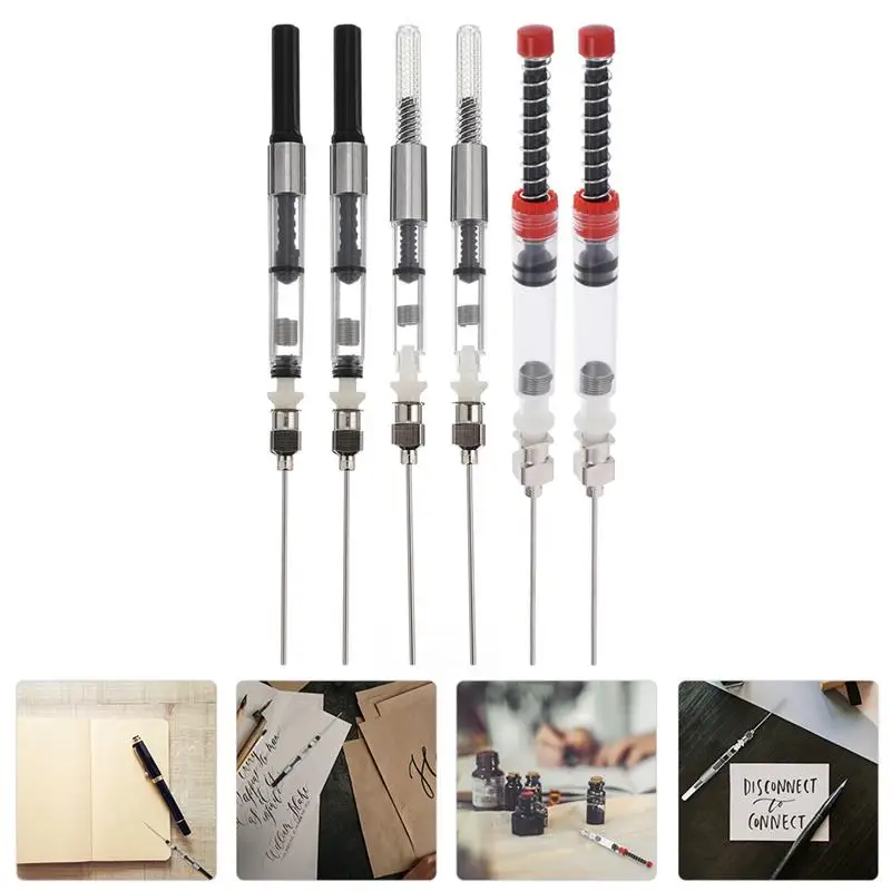 

3/6pcs Fountain Pen Spring Filler Ink Auxiliary Absorber Ink Syringe Tools