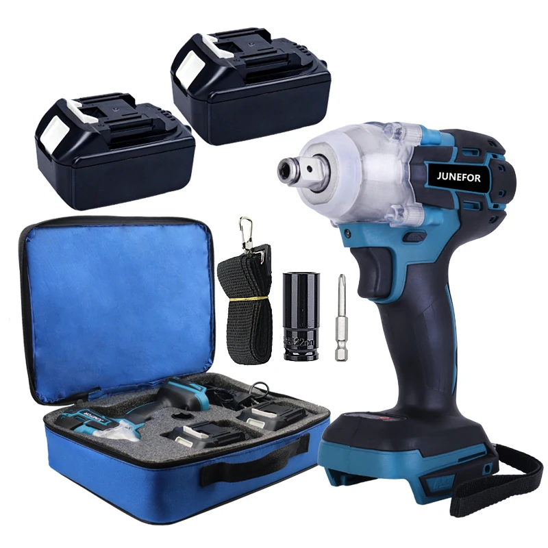 

380N.m Brushless Impact Electric Wrench Cordless 1/2" Electric Screwdriver Compatible With Makita Battery Drill 18V Repair Tool