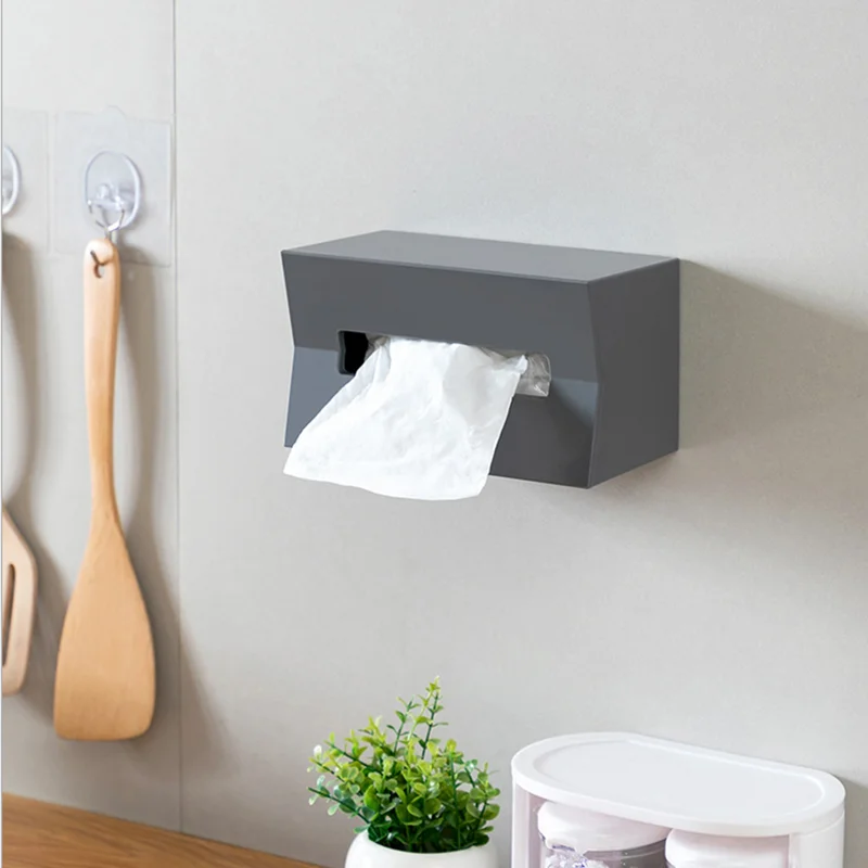 Kitchen Tissue Box Cover Napkin Holder for Paper Towels Box for Napkins Tissue Dispenser Wall Mounted Container for Wipes