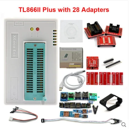 

Универсальный программатор EEPROM TL866A TL866ii plus с 28 адаптерами