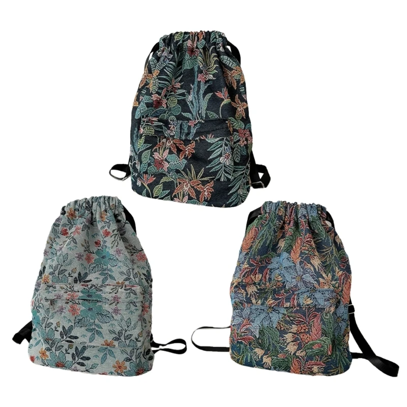 

L5YA Trendy Canvas Backpack with Expandable Capacity Shoulder Bag Canvas Rucksack for Each Day Commutes & Weekend Getaways