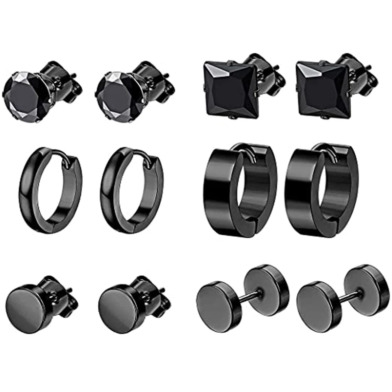 

6 пар, гипоаллергенные серьги-гвоздики из нержавеющей стали