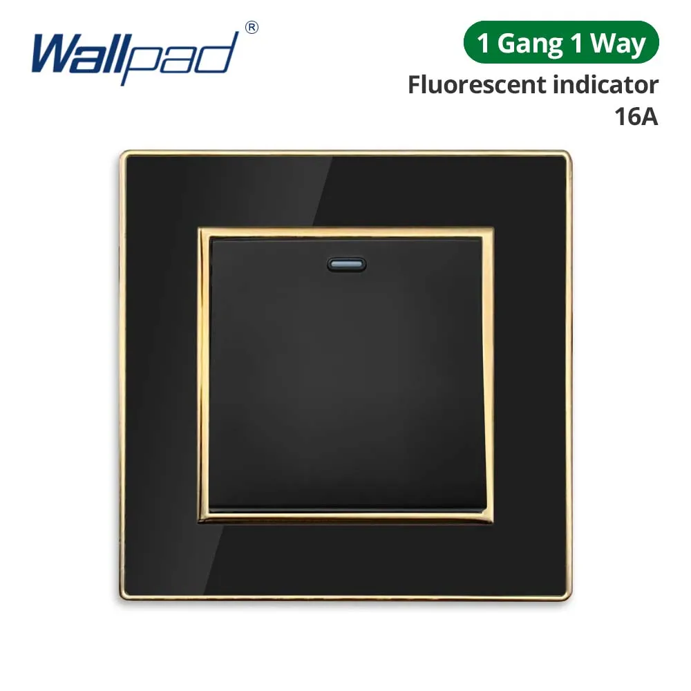 

Wallpad черная акриловая панель с золотой рамкой 220В